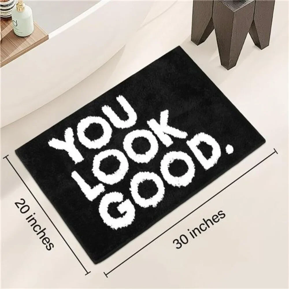 You Look Good Bathroom Rug Non Slip Bath Mat Absorbent Funny Washable Floor Carp
